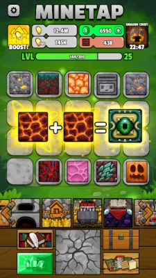 Minetap – Merge кликер взлом screen 1